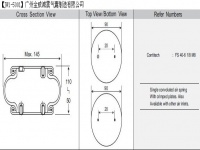 JW1-5001/对应FS40-6工业设备橡胶空气弹簧/气囊1B4060空气垫/缓冲减振垫/Air spring