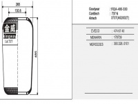 JW737橡胶空气弹簧/气囊/Air spring/737N/1R2A-480-330/3737/A520027/4746740/178739/393.328.0101/1R2A480-330