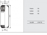 JW2730橡胶空气弹簧/气囊/Air spring shock absorbers/2730N/VOLVO20540792
