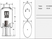 JW8929橡胶空气弹簧/气囊/Air spring shock absorbers/W01-358-8929/1R12-461