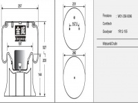 JW9096橡胶空气弹簧/气囊/Air spring shock absorbers/W01-358-9096/1R12-155