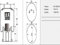 JW9361橡胶空气弹簧/气囊/Air spring shock absorbers/W01-358-9361/1R12-716/4156NP06