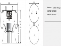 JW6237橡胶空气弹簧/气囊/Air spring shock absorbers/W01-M58-6237/128145002