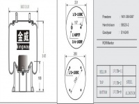 JW9367橡胶空气弹簧/气囊/Air spring shock absorbers/W01-358-9367/58520-2/14249