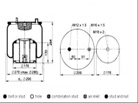 挂车空气弹簧气囊Trailer air spring airbag 4862N1 W01-M58-8352 4862N1P01 W01-M58-8353 120592 V1DF16B-1NP 4862N1P02 81.43601.0168 81436010168 V1DF16B-1 130932 1T17TWCR-5.25 81.43600.6049 81436006049