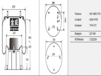 拖挂车空气弹簧气囊 Trailer air spring airbag W01-M58-7370 1D28B-12 21222239 1R14-721 1R14-710 132102 D14B51 V1D28F-7 1T19L-11 566-28-3-503 566283503 4028NP05 54028AP05