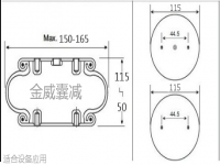 JW1-5002+机械设备单层橡胶空气弹簧气囊垫822419002 SP1B05 1B7070 EB-165-65 EB-165-65/36487 EB-165-65 36487 EB165-65 EB16565 EB 165 65