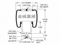 truck airspring American 美国卡车空气弹簧气囊 W02-358-7036 W023587036 W02-703-7036 W027037036 AS-5036 SZ29-Y036