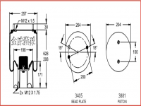 卡车挂车拖车汽车空气弹簧气囊 Air spring airbag air of Truck W01-M58-8608 W01M588608 1V8608 21229214 W01-R88-8608 1V15MPW-7 1T17DJ-6 V1DK25B1 198608KP 92605 1026010 136602 38608KPP W01R888608 52360