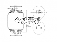 金威囊减减震装置空气悬架空气弹簧减震器减震气囊 Shock absorber air suspension air spring shock absorber shock absorber airbag JW1-5725 1B5725 279.1.195 2791195 T279/L ART.T-279 W01-358-7725 W013587725