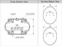 机械自动化设备安装的空气弹簧气囊 单层橡胶气囊 Air spring air bag installed in mechanical automation equipment 1B7551 1B190C W01-358-7551 W013587551