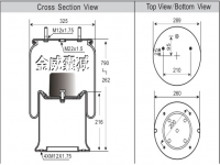 SAF拖挂车空气弹簧气囊 SAF Trailer air spring airbag 1V6034 1V19L-14 1T19L-14 2926V 2926NP01 566283510 912NP01 S2290912301 132702 V1D28D10 3.229.0030.00 3229003000 3.228.0030.00 3228003000