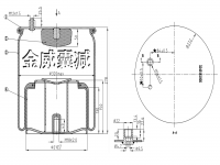 安装螺丝平行款 WG992558311 WG992558311/1 4984N6P03 4862N 4862N6 1V4916 OV4916 0V4916 1V4916-2 拖挂车空气弹簧悬挂气囊总成 Trailer air spring airbag