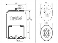 奔驰卡车空气弹簧气囊 Air spring airbag of Benz Truck 1V3918 A9743200021 A9423203021 9743200021 1788418521 3415801P 3418501K 4185NP21 4185NP01 14185K
