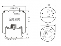 空气弹簧Air spring JW6338 空气弹簧气囊总成 1R14-860 W01-M58-6338 1R14-730 D13B25 SAF3.229.0027.002918V C01-M58-1165 C01-358-1165