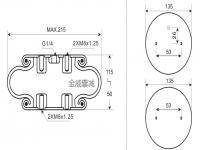 JW1-5022工业设备单层空气弹簧气囊 Equipment air spring airbag 1B5022 用1B120-9皮囊 SP1B07 SP55190-1P02 71320 4054389105296 10002071